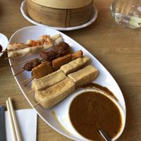 Satay platter  at RuGa Bistro in Birmingham