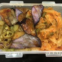 bee hoon set: curry veg, bitter gourd, egg plant 👍🏻👍🏻👍🏻 at Vegetarian Stall - Kovan 209 in Northeast Singapore