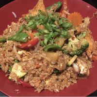 Thai pineapple fried rice with tofu (vegans request no egg). at Bento in Gainesville