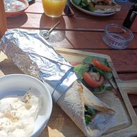 The  vegan  garlic kebab. at Paradiddles in Worcester