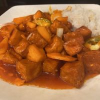 Sweet and sour tofu  at Ram's Restaurant in Wellington