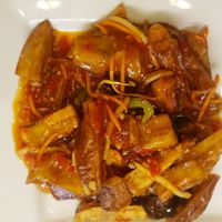 Hot & spicy eggplant at Ram's Restaurant in Wellington