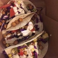 This is the amazing rainbow tacos  at Lady and the Shallot in Ewing