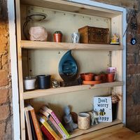 A few books at Bamboo Street Food in Leicester