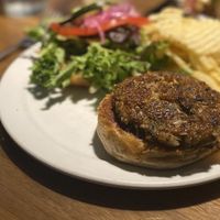 Veggie burger  at Sunrise Cafe in Yellow Springs