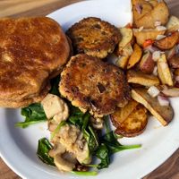 Vegan Fill-Up breakfast plate   at Sunrise Cafe in Yellow Springs