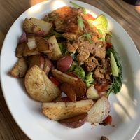 Vegan scramble plate  at Sunrise Cafe in Yellow Springs