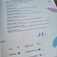 Breakfast Menue at Hart Beach Quiksilver Surfschool in The Hague