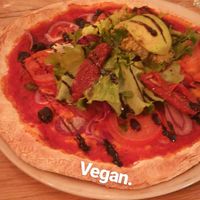The vegan pizza. at La Piazza Papa - Comedie in Montpellier