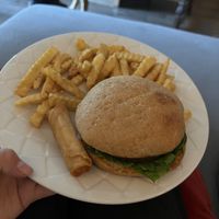 Vegan steak burger  at Goji Cafe in Dallas