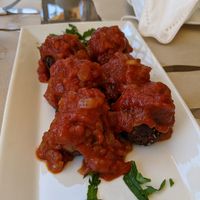Vegan meatballs at Pulse in Crete