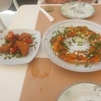 Seared polenta and carrot lox  at Pulse in Crete