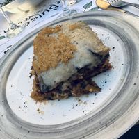 The lentil moussaka with bechamel sauce.   at Pulse in Crete
