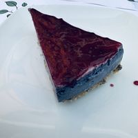 The berry cheesecake was only OK. Not as smooth as it could have been.   at Pulse in Crete