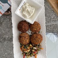 Falafel with garlic dip  at Pulse in Crete