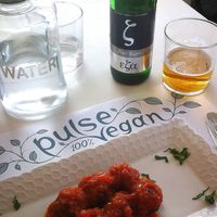 Vegan Eatballs. Rich flavour, crunchy exterior and beautifully tender within. at Pulse in Crete