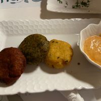 Tricolour potato cakes  at Pulse in Crete