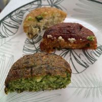 Tricolour Potato Cakes  at Pulse in Crete