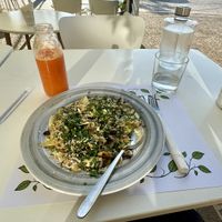 Mushroom carpaccio and juice  at Pulse in Crete
