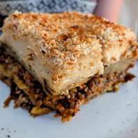 Moussaka main at Pulse in Crete