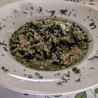 Risotto Verde (this looks small but it's just the style of the bowl, it's big, the perfect size) at Pulse in Crete