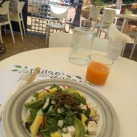 Ceviche salad with tofu and see weed at Pulse in Crete