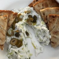 Tzatziki (coconut cream)  at Pulse in Crete