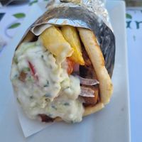 Souvlaki (5,50€) at Pulse in Crete