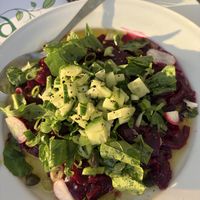 Beetroot carpaccio  at Pulse in Crete