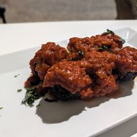Soya meatballs (yes, actual protein in western Crete) at Pulse in Crete