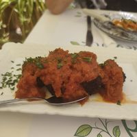 Greek (m)eatballs with sauce at Pulse in Crete
