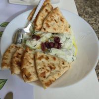 Tzatziki with pita at Pulse in Crete