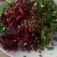 Beetroot and pinenut salad at Pulse in Crete