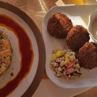 Super salad & falafel at Pulse in Crete