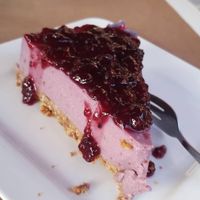 Berry cheesecake at Pulse in Crete