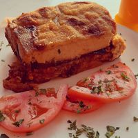 Vegan moussaka at Pulse in Crete