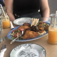 Sharing Mezze platter  at Pulse in Crete