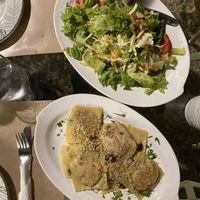 Delicious home-made pumpkin ravioli  at Pulse in Crete