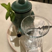 Traditional mint tea  at HUmmUS in The Hague