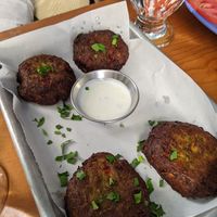 Zucchini pattis at Amalias Kitchen in Crete