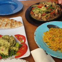 Avocado salad and sizzled vegetables at Amalias Kitchen in Crete