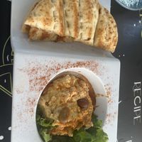Houmous & pitta  at Amalias Kitchen in Crete