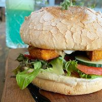 Chicken burger  at Doko Demo V in West Burleigh