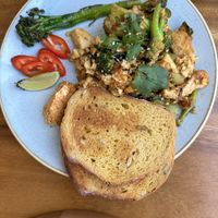 Thai scrambled tofu   at Doko Demo V in West Burleigh