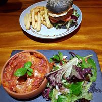 No beef lasagne and Supreme burger at Doko Demo V in West Burleigh