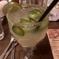 Jalapeño margarita  at El Pinto in Albuquerque