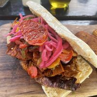 Jackfruit Sandwich was really good!  at Enamora in Bacalar