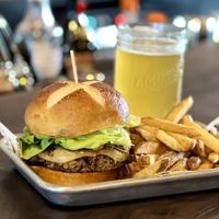 Vegan burger  at Wildflour Cafe and Catering in North Bend