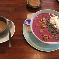 Bol fairis with home made cookies  at La Tienda de Los Unicornios in Granada