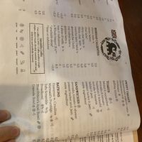 English menu  at La Tienda de Los Unicornios in Granada